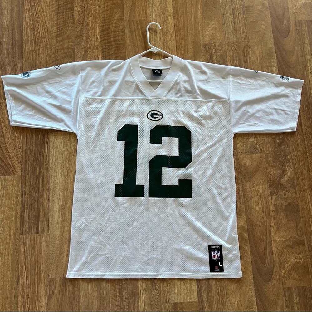 Vintage 2010s Reebok Green Bay Packers Aaron Rodgers #12 Super Bowl XLV Jersey